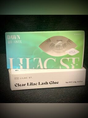 Lilac St. “Dawn” Faux Lashes (12mm Onyx) + Clear Lash Glue Bundle NEW